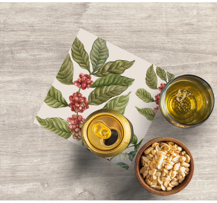 Untersetzer modern Kaffeesamen coole illustration - TenStickers