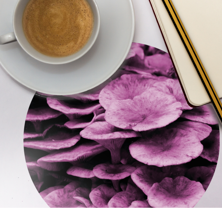 Untersetzer modern Rosa pilze kiemen - TenStickers