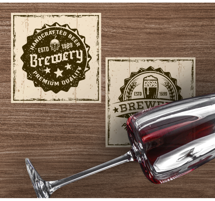 Untersetzer vintage Retro-flaschenverschlüsse - TenStickers