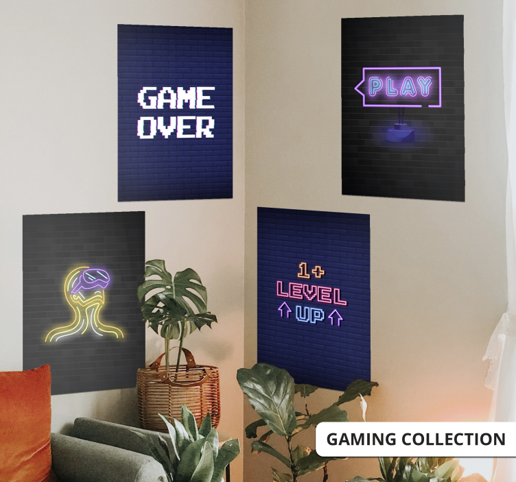 Gaming-level-up-game-poster - TenStickers