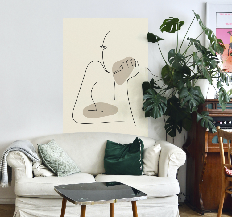 Frontposter mit abstrakter strichzeichnung - TenStickers