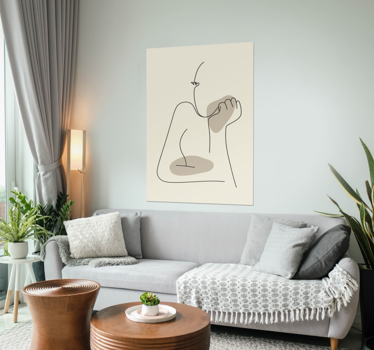 Frontposter mit abstrakter strichzeichnung - TenStickers