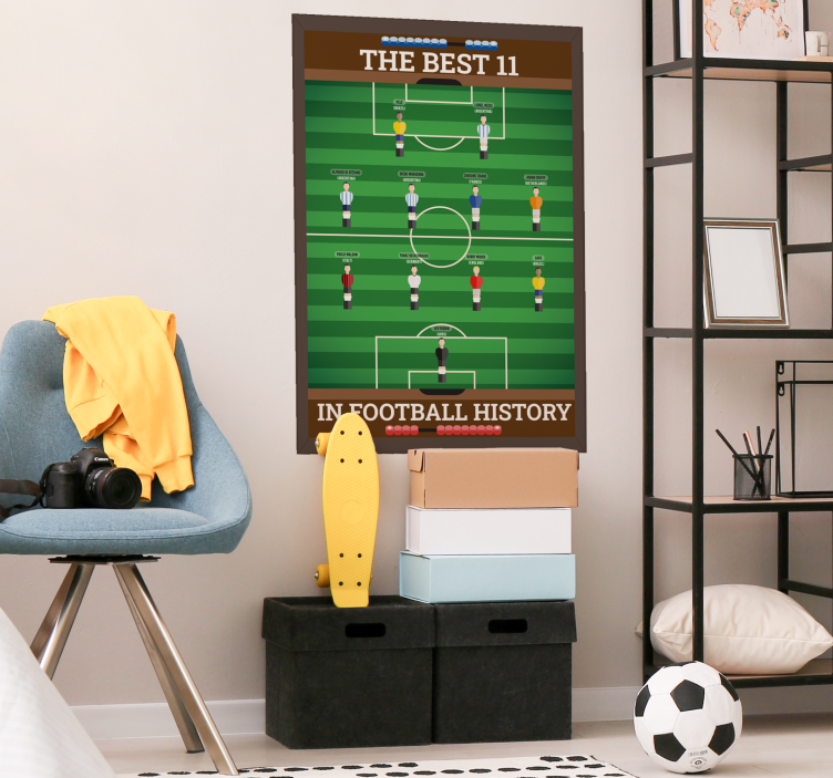 Poster Teenagerzimmer beste 11 in der fußballgeschichte - TenStickers