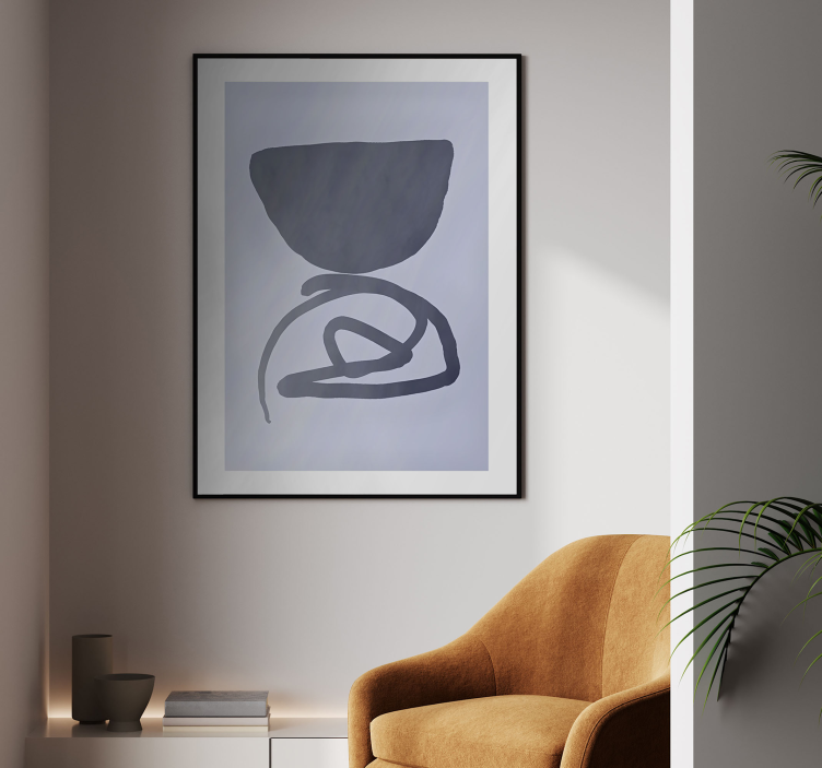 Poster abstrakt lila rahmen - TenStickers