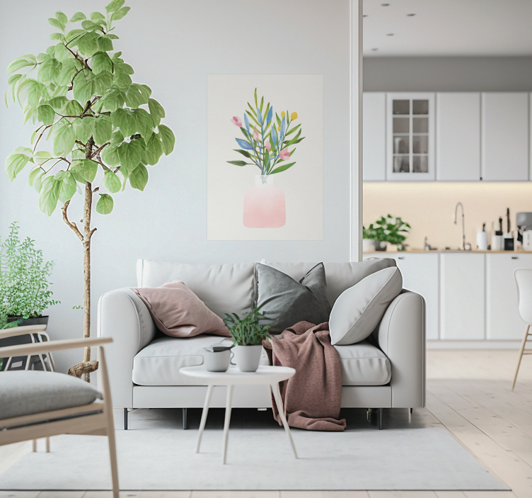 Blumenposter Blumen in einem Topf - TenStickers