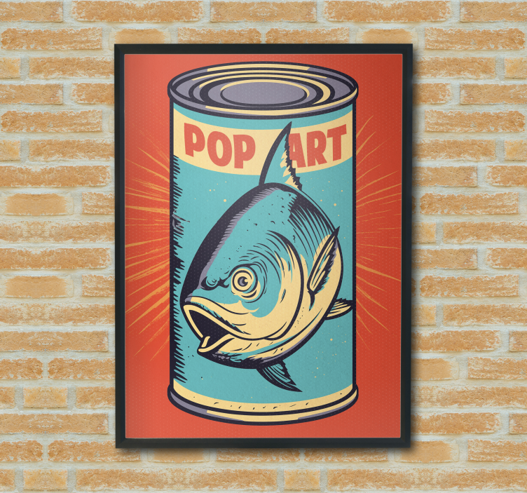 Pop-art-plakat thunfischdose - TenStickers