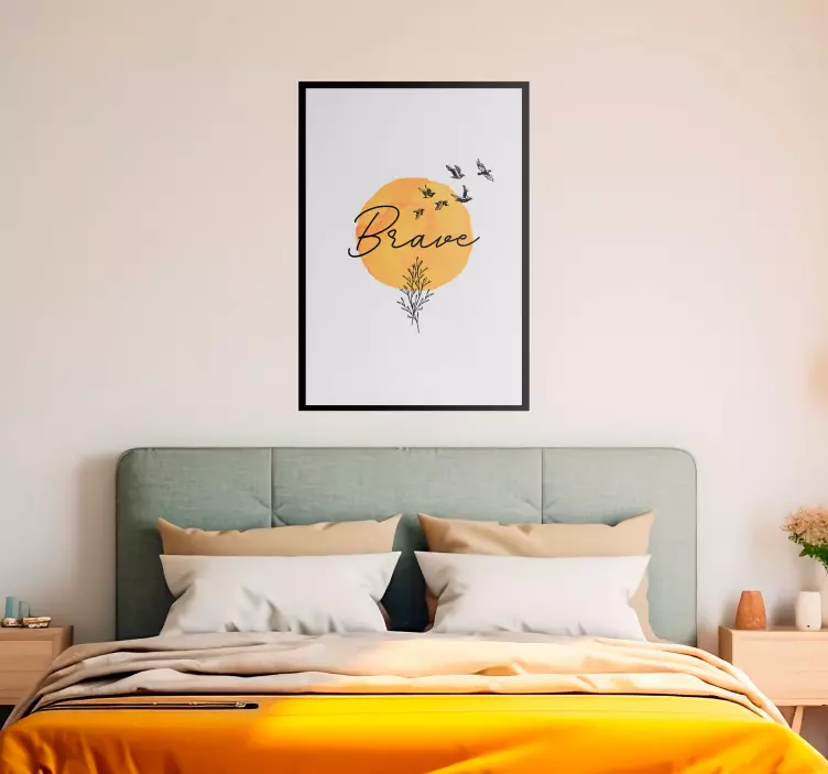 Poster Hauptschlafzimmer seien Sie mutig - TenStickers