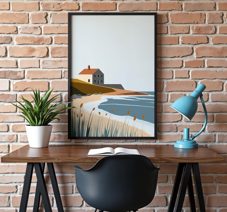 Poster künstlerische Zeichnung ruhiges leben - TenStickers