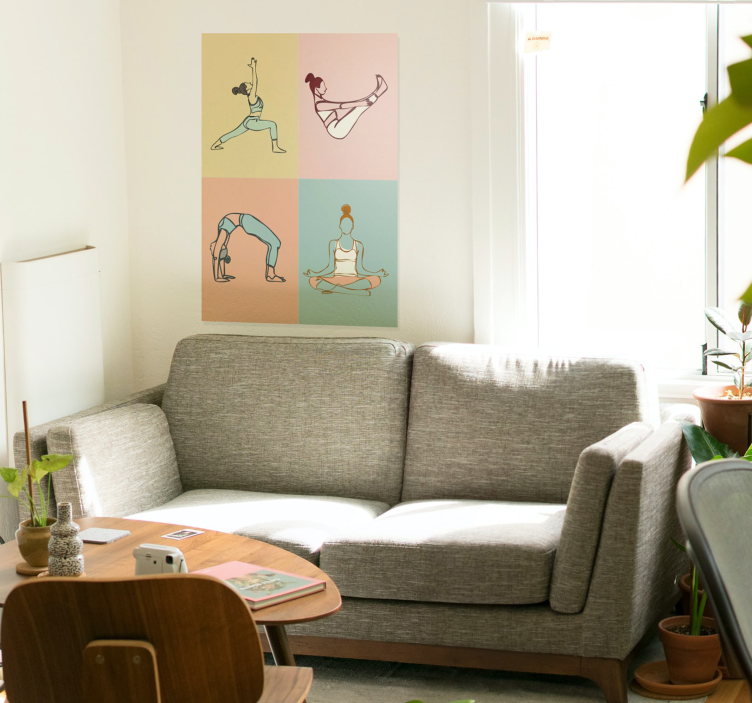 Poster Sport Yoga Positionen - TenStickers