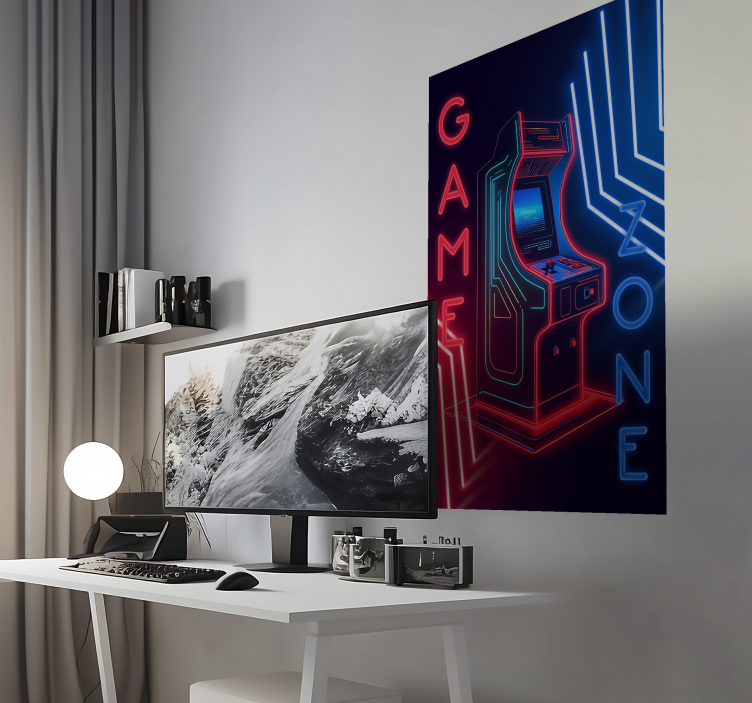 Poster Teenagerzimmer Neon Spielezone - TenStickers