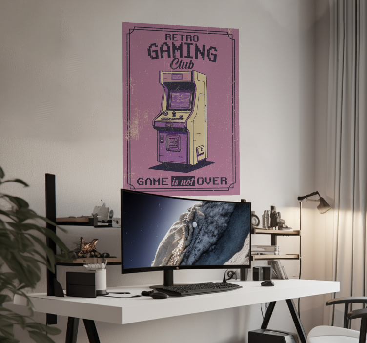 Poster Teenagerzimmer retro Gaming Club - TenStickers