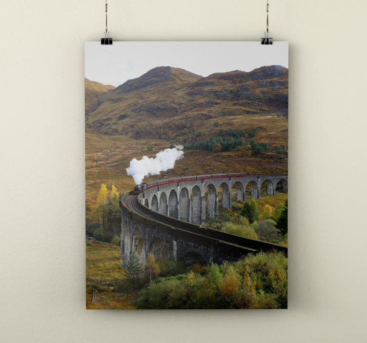 realistisches Fotoposter fahrender zug - TenStickers