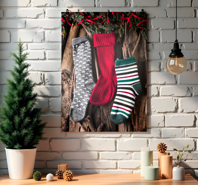 Poster Weihnachten Socken - TenStickers