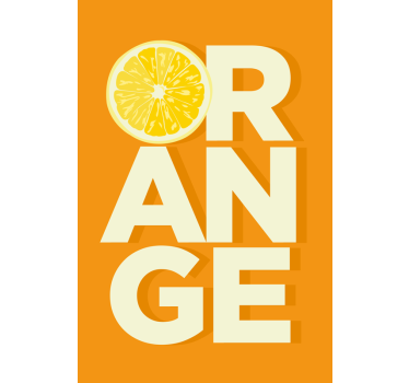 Poster küche mit geschnittenem orangentext - TenStickers