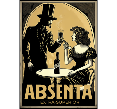 Poster küche mit absinthe likör - TenStickers