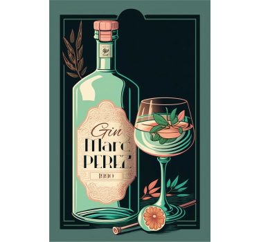 Poster küche gintonic rezept für ihre wand - TenStickers