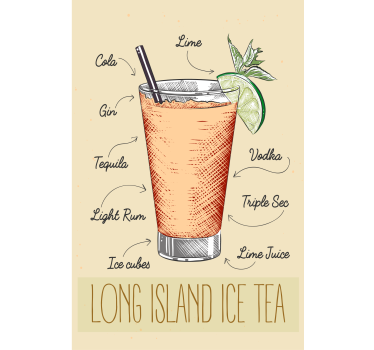Poster küche long island eistee - TenStickers