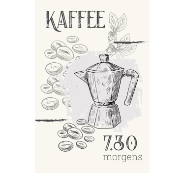 Poster küche mit kaffee-muster - TenStickers
