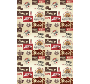 Poster küche im retro-kaffee stil - TenStickers
