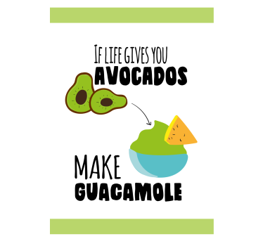 Poster küche lustiger avocado wortwitz - TenStickers
