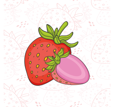 Poster küche nahtlose rote und pinke erdbeeren - TenStickers