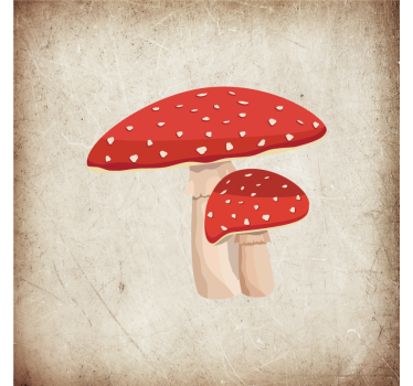 Poster küche amanita-pilz illustration - TenStickers