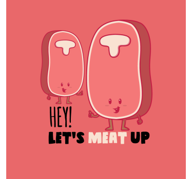Poster küche lustiger spruch mit fleisch - TenStickers
