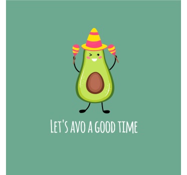 Poster küche lustiger spruch mit avocados - TenStickers