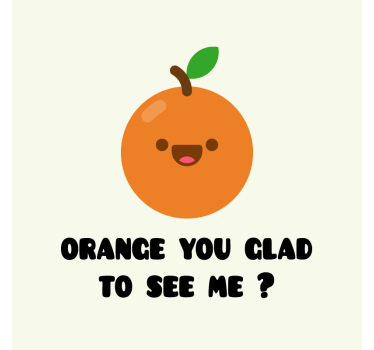 Poster küche lustiger spruch mit orange - TenStickers