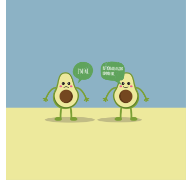 Poster küche avocado gute-fette zitat - TenStickers
