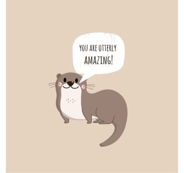 Poster küche lustiger otter wortwitz - TenStickers