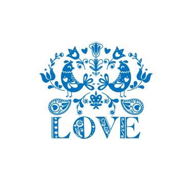 Poster küche liebe zeichen aus polnischen blumen - TenStickers