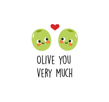 Poster küche lustiger spruch mit oliven - TenStickers