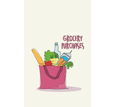 Poster küche mit lebensmittelillustration - TenStickers