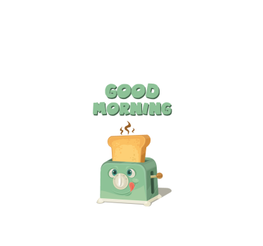 Poster küche guten morgen mit toaster - TenStickers
