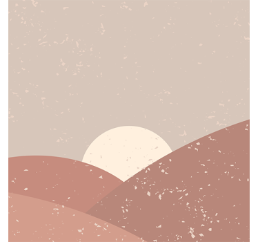 Poster landschaft ruhiger sonnenuntergang in der wüste - TenStickers
