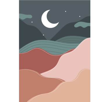 Boho-nachtplakat - TenStickers