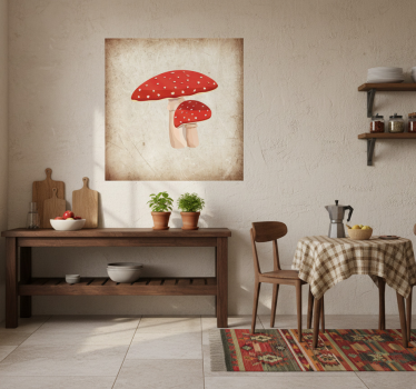 Poster küche amanita-pilz illustration - TenStickers
