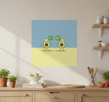 Poster küche avocado gute-fette zitat - TenStickers
