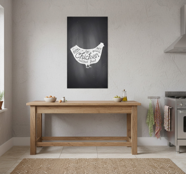 Poster küche frisches hühnerfleisch - TenStickers