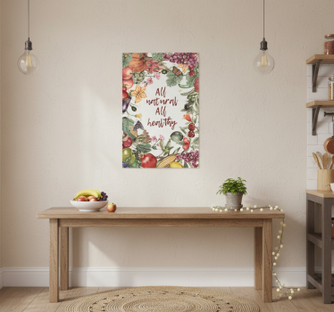 Poster küche ganz natürlich und gesund - TenStickers