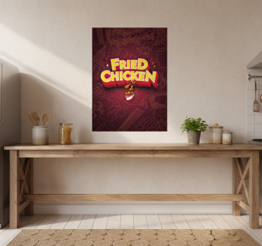 Poster küche graffiti taco und fried chicken - TenStickers