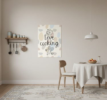 Poster küche liebe fürs kochen - TenStickers