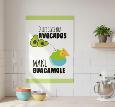Poster küche lustiger avocado wortwitz - TenStickers