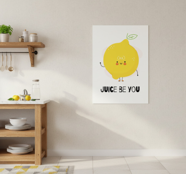 Poster küche lustiger spruch mit gelbem zitrone - TenStickers