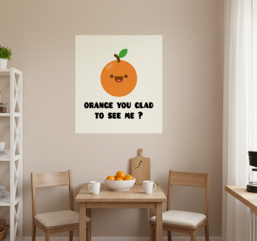 Poster küche lustiger spruch mit orange - TenStickers