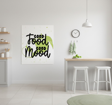 Poster küche lustiges zitat mit grünen früchten - TenStickers