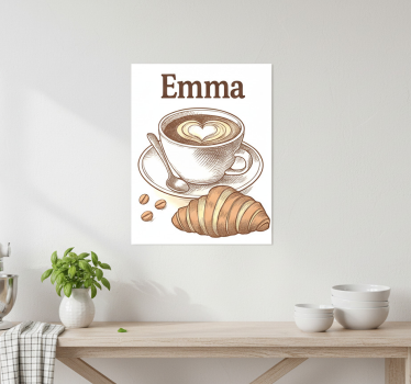 Poster küche personalisiertes kaffeedesign - TenStickers