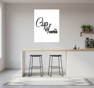 Poster küche tasse kaffee minimalistischer stil 3 - TenStickers