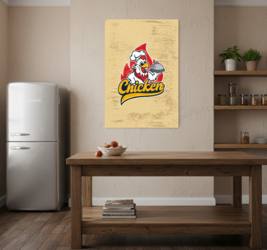 Poster küche vintage hühnerkoch - TenStickers